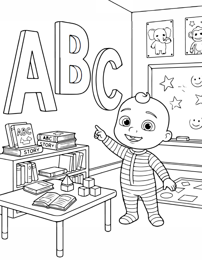 پیش‌نمایش نقاشی Cocomelon Alphabet Learning
